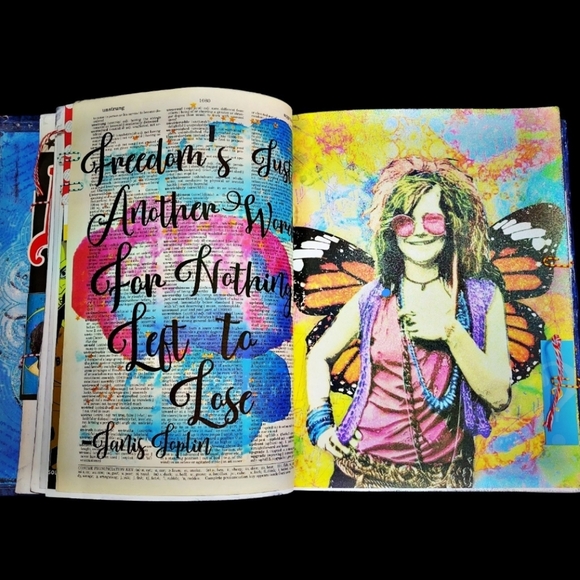 The Beatles And The Greats Art Junk Journal Retro Music Mixed Media Custom Book - Picture 5 of 12